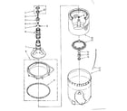 Kenmore 11082692140 agitator, basket and tub parts diagram