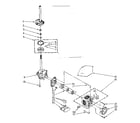 Kenmore 11082692740 brake, clutch, gearcase, motor and pump parts diagram