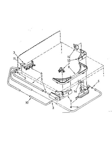 Bleach, detergent and rinse dispenser parts