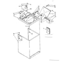 Kenmore 11082791120 top and cabinet parts diagram