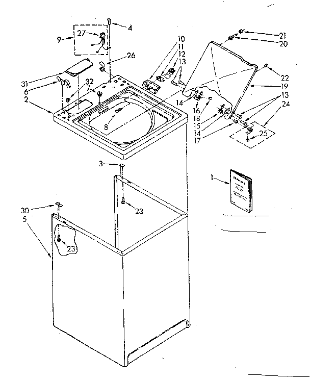 Top and cabinet parts