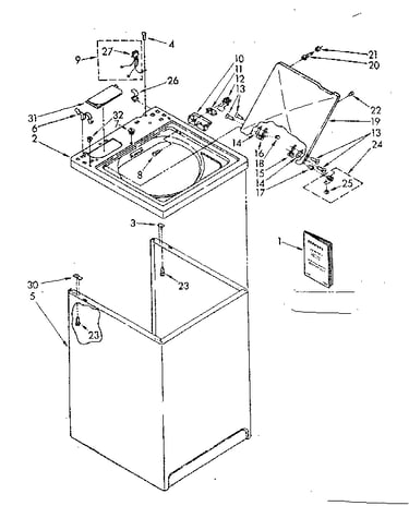 Top and cabinet parts