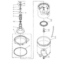 Kenmore 11082791320 agitator, basket and tub parts diagram