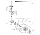 Kenmore 11082791820 brake, clutch, gearcase, motor and pump parts diagram