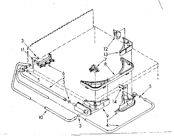Bleach, detergent and rinse dispenser parts