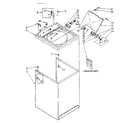 Kenmore 11082870300 top and cabinet parts diagram