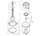 Kenmore 11082870700 agitator, basket and tub parts diagram