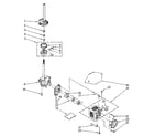 Kenmore 11082870700 brake, clutch, gearcase, motor and pump parts diagram