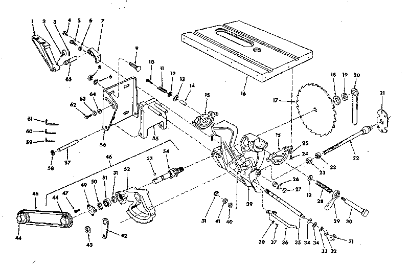 Official Craftsman 113298031 table saw parts | Sears PartsDirect