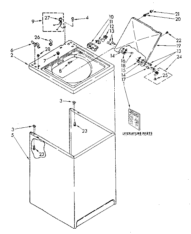Top and cabinet parts