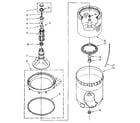 Kenmore 11082872100 agitator, basket and tub parts diagram