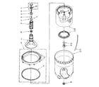 Kenmore 11082873600 agitator, basket and tub parts diagram