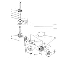Kenmore 11082873700 brake, clutch, gearcase, motor and pump parts diagram
