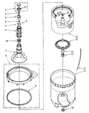 Agitator, basket and tub parts