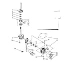 Kenmore 11082880300 brake, clutch, gearcase, motor and pump parts diagram