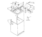 Kenmore 11082882800 top and cabinet parts diagram