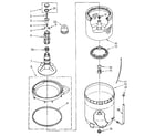 Kenmore 11082882300 agitator, basket and tub parts diagram