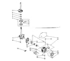 Kenmore 11082882800 brake, clutch, gearcase, motor and pump parts diagram
