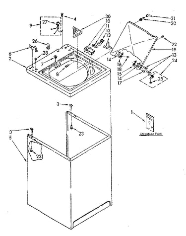 Top and cabinet parts