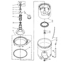 Kenmore 11082883100 agitator, basket and tub parts diagram