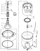 Agitator, basket and tub parts