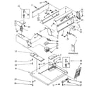 Kenmore 11086407810 top and console parts diagram
