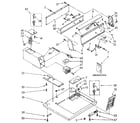 Kenmore 11087405110 top and console parts diagram