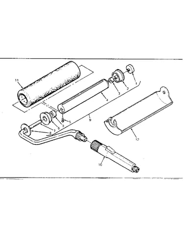 9" roller assembly
