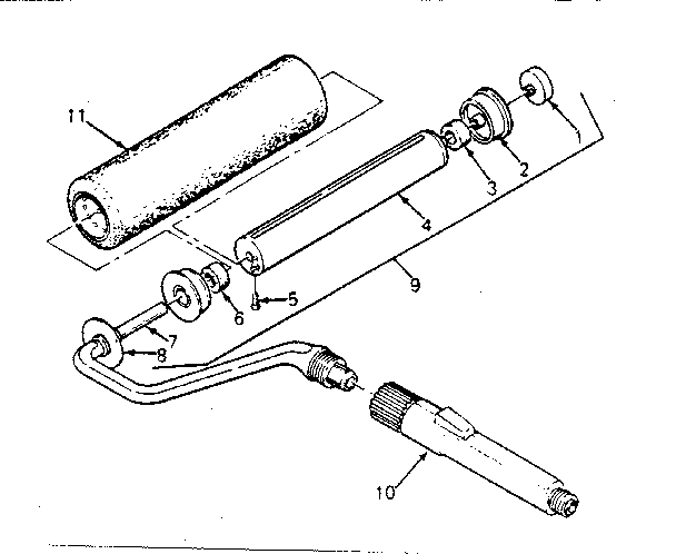 9" roller assembly