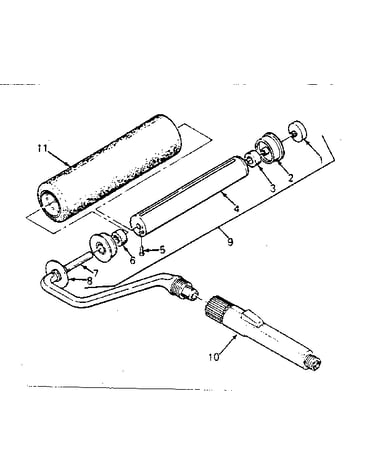 9" roller assembly