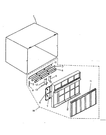 Cabinet and front panel parts