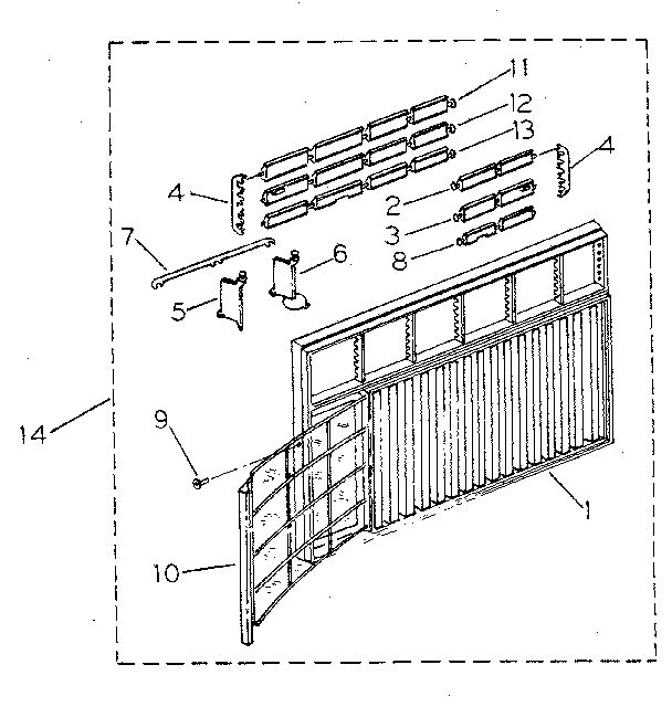 Cabinet and front panel parts