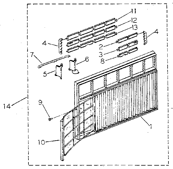 Cabinet and front panel parts