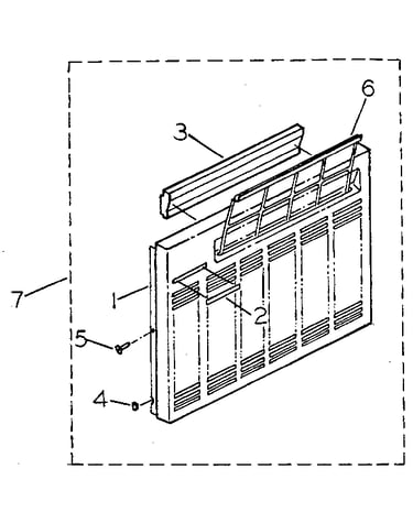 Cabinet and front panel parts