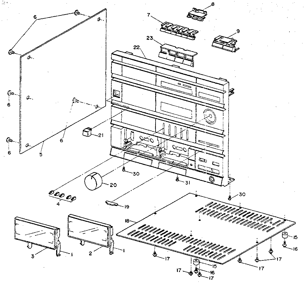 Front panel assembly