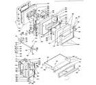 Kenmore 6289487811 doors, latch mechanism and drawer diagram