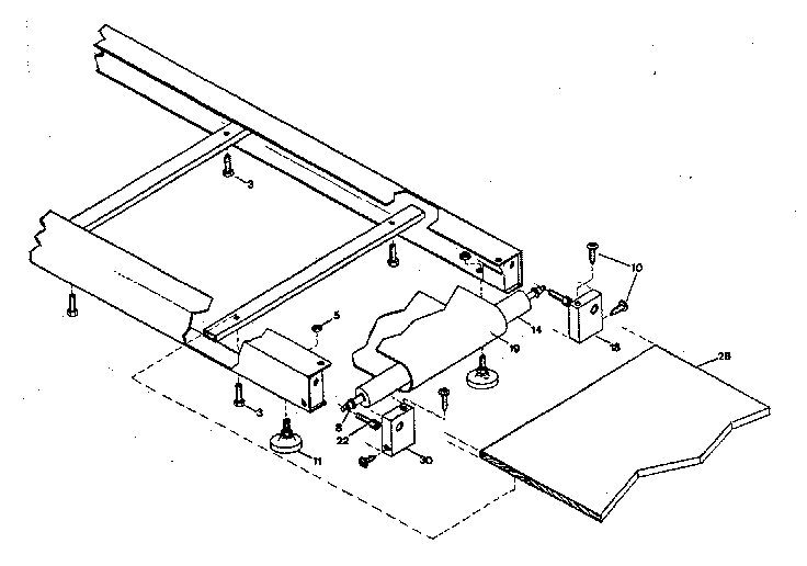 Rear roller assembly