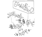 Craftsman 536796861 engine and wheel assembly diagram