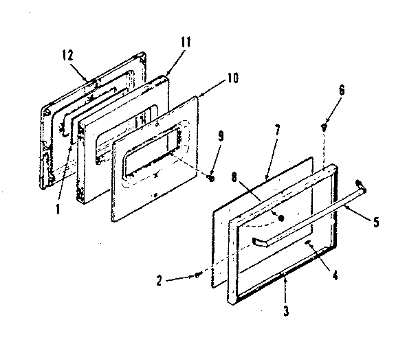 Oven door section