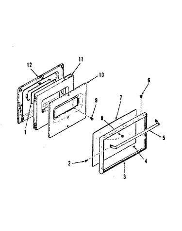 Oven door section