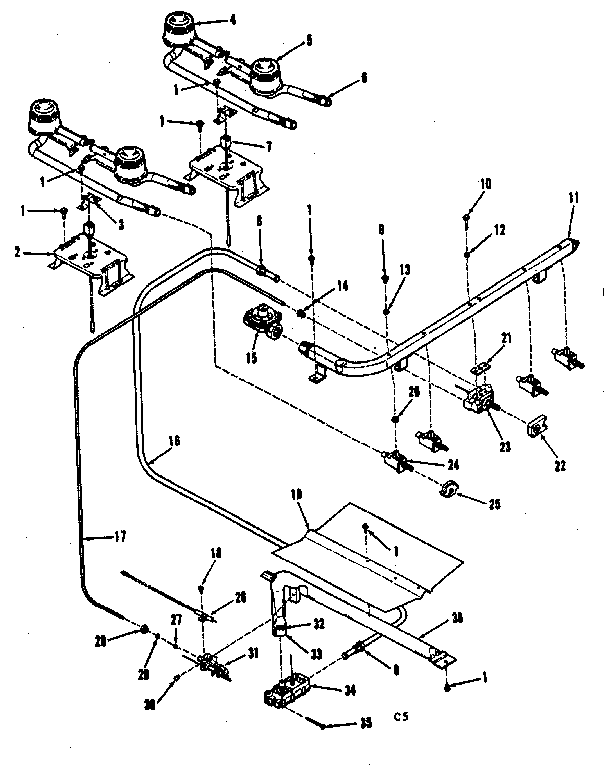 Burner section
