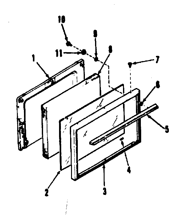 Oven door section