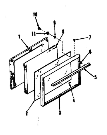 Oven door section