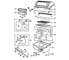 Kenmore 2581068180 grill and burner section diagram