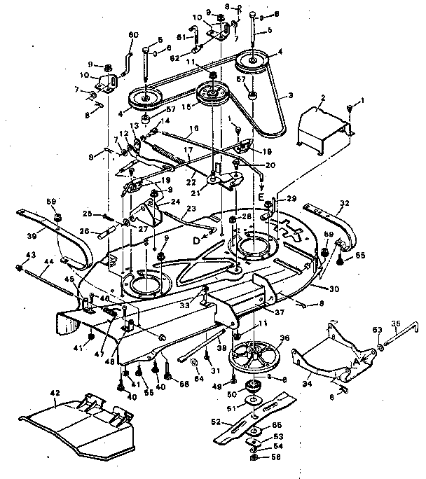 Blade housing lower half