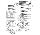 Kenmore 2581028180 grill and burner section diagram
