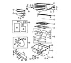 Kenmore 2581048180 grill and burner section diagram