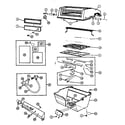 Kenmore 2581048180 grill and burner section diagram