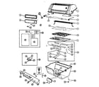 Kenmore 2581058080 grill and burner section diagram