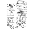 Kenmore 2581058180 grill and burner section diagram